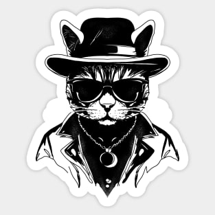 Gangster cat wants to talk Sticker